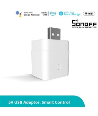 GloboStar® 80014 SONOFF MICRO-R2 - Wi-Fi Smart Switch 5V USB Smart Adaptor